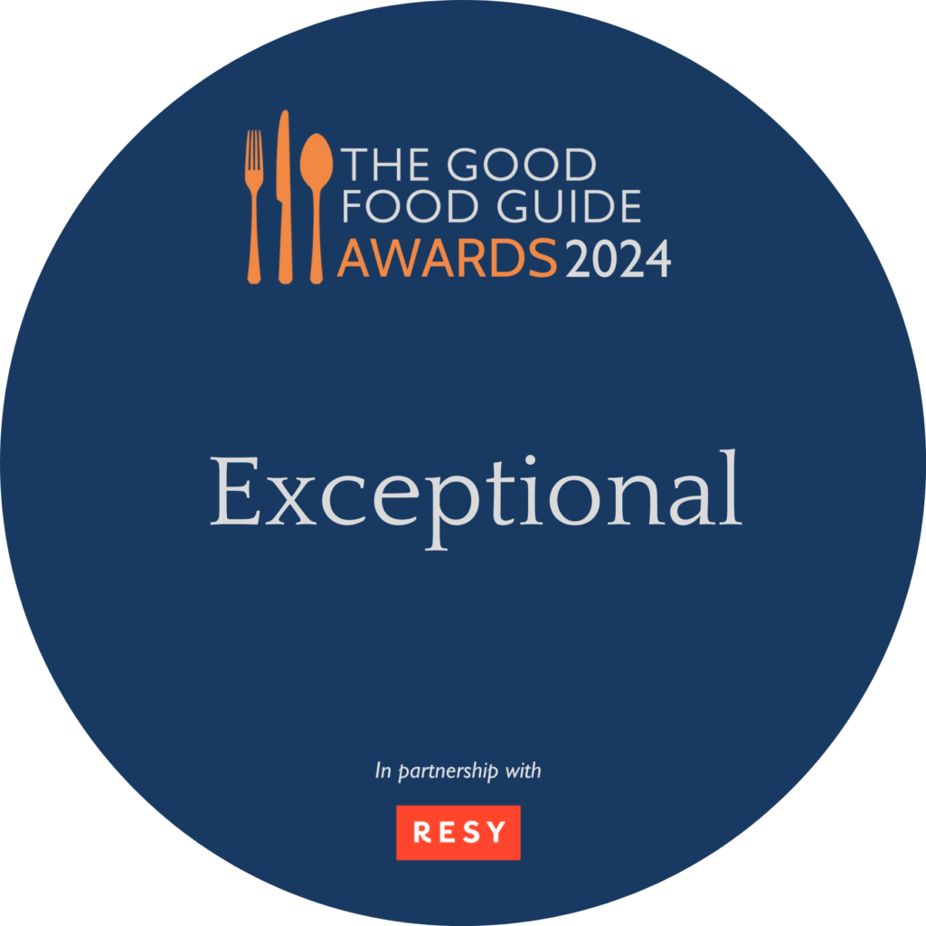 Rated'Exceptional' by The Good Food Guide Awards 2024