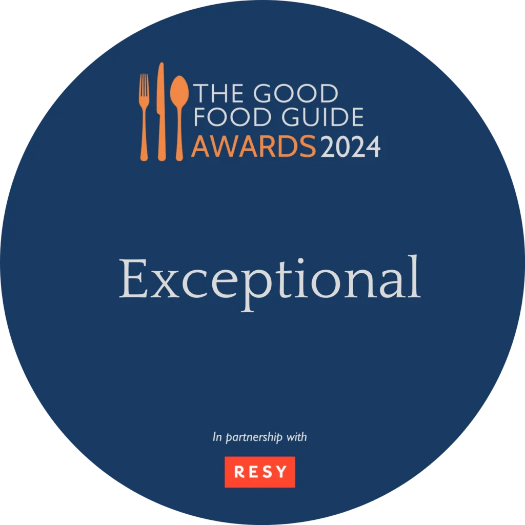 Rated'Exceptional' by The Good Food Guide Awards 2024